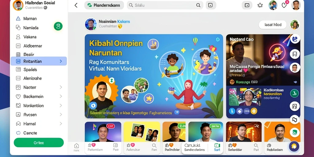 Fitur sosial untuk berinteraksi dengan pemain lain.